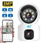 4G SIM IP Camera 8Mpwireless Dual Lens Night Vision Indoor Baby Monitor Human De