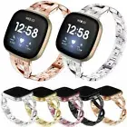 Bing Diamond Stainless Steel Watch Band Metal Strap For Fitbit Versa 3 / Sense