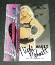 2012 Benchwarmer NICOLE BENNETT Vault #48 Black Ink Auto BIKINI Destinations Hot