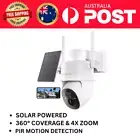 Solar Powered Security Camera TMEZON Outdoor Wireless 360°PTZ Camera for Home AU