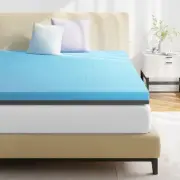Cooling Gel Memory Foam Mattress Topper (3")