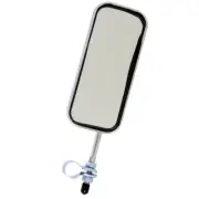 Sunlite Bicycle Handlebar Rectangular Mirror Chrome w/ Dual Reflectors Bike Safe