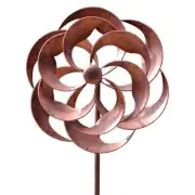 360 Degrees Metal Swivel Classical Wind Spinner Willow Leaves for Patio Lawn ...
