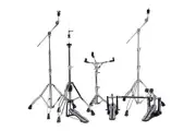 Mapex Mars CHROME Hardware Pack: 2 Boom Stands, Snare, Hi-Hat, Double Bass Pedal