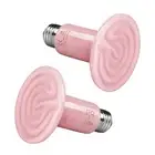 150W 2-Pack Heat Emitter Reptile Heat Bulb No Light for Reptile Amphibian Pink