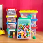 Kids Building Block Storage Box Toys Organizer Stackable Block Container