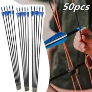 50pcs Target Archery Arrows Practice Fiberglass Arrows Training Arrows AU