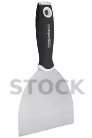 Amazon Basics 5" Flexible, Soft Grip, Carbon Steel Putty Knife with Hammer End