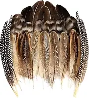 Tadill Feathers for Crafts Handcraft Accessories Cowboy Hat Creative Artificial Feather Colorful Feathers for DIY Craft Halloween, 24pcs