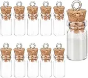 Thinp 16 Pcs Spell Jars,1ml Tiny Jars Mini Glass Bottles with Cork Tiny Wishing Bottles Mini Potion Bottles Glass Vials With Corks for Theme Party DIY Crafts Christmas Tree Decoration
