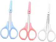 Stainless Steel Eyelash Brow Scissors Set White Multi-function Beauty Tools for Travel