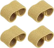 [uxcell] Elastic Belt Keepers, 4 Pack Strap Organizers Web Belt Loop Stays Backpack Strap Holder for 1.6" Wide Belts/Straps, Khaki