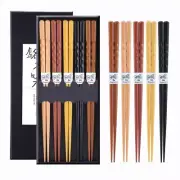 10-Pairs Set of Wooden Chopstick - Reusable Chopsticks and Minimalism Japanes...