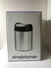 Simplehuman Mini Countertop Tabletop Trash Can-Stainless Steel-1.5 L/0.4 Gallon