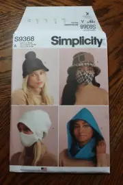 Simplicity 9368 Misses' Hat & Mask Set Sewing Pattern Sizes S - XL