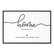[Namly Design] Personalised Poster - Home Coordinates