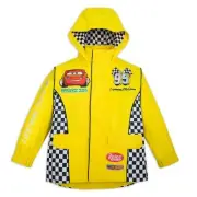 New Disney Store Cars Lightning Mcqueen Raincoat Jacket Boys yellow