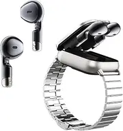 [LICAEVEY] Smart Watch with Earbuds, 2.01 Inch HD Screen Smartwatch for Men, 2 in 1 Bluetooth Watch with Messages Notification, Sports Modes, Weather Forecast, Remote Camera Control (Silver Steel)