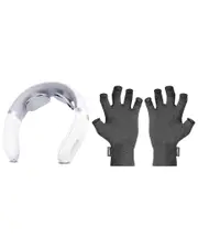 RelaxUltima Portable TENS Neck Massager & CompressUltima Compression Gloves Bundle - Small
