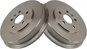 TRQ Rear Brake Drum Set Compatible with 2011-2016 Chevrolet