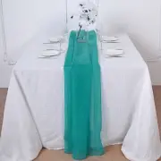 10 Turquoise 72" Premium Chiffon Extra Long Table Top Runners Wedding Supplies