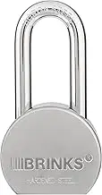 BRINKS - 63.5mm Commercial Solid Steel Keyed Padlock - Solid Steel Body with Boron Steel Shackle