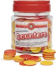 Learning Can Be Fun Red and Yellow Counters Jar 200 Pieces