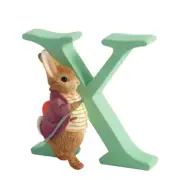 BEATRIX POTTER PETER RABBIT ALPHABET FIGURINE MR BENJAMIN BUNNY INITIAL LETTER X