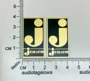 Jensen Gold Speaker Badge Logo Grill Custom Aluminum Pair Early Vintage Style