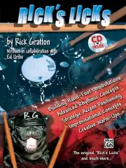RICK'S LICKS BOOK & CD DRUMMING CONCEPTS ED URIBE ALFRED CREATIVE WARM-UPS NEW
