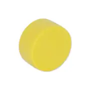 Neodymium Yellow Button Magnet - 12.7mm x 6.35mm | Thermoplastic Rubber (TPR) Coated
