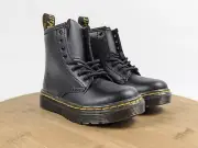 Kids Size 8 Doc Dr Martens Boots Zavala T Black Combat Boys Toddler Zippered