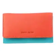 Pierre Cardin MultiColour Leather Ladies Tri-Fold Wallet in Orange