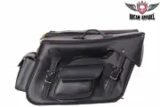 MOTORCYCLE WATERPROOF EXLARGE PLAIN PVC THROWOVER SADDLEBAG W/EXTRABONUS POCKET