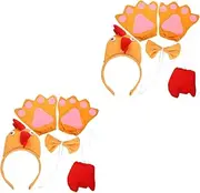 [LIFKOME] 2 Sets Headband Decoration Easter Bow Tie Party Bow Tie Easter Hair Hoop Cosplay Accessory Festive Bow Tie Bow Tie Cosplay Accessory Photo Prop