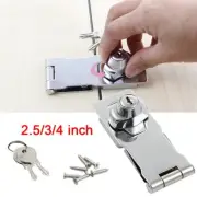 Locking Hasp Padlock 2.5"/3"/4" Cupboard Shed Hasp Heavy Duty Locking