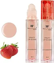 BF Beauty Forever Fruity Roll on Lip Gloss, Moisturising & Hydrating, Available in 4 Flavours, 6ml (Strawberry)