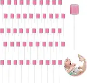 50 Pcs Mouth Swabs for End of Life Care, Mouth Sponges on Stick for Hydration, Oral Care Sponge Swab Disposable Mouth Sponges on Stick for Elderly