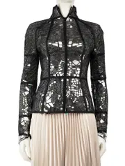 Mirror Embellished High-Neck Top