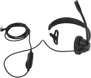 Telephone Headset Professional Noise Cancelling Microphone Ergonomic Design Volume Adjustment Mute Function Monaural 2.5mm Business Headset for Call Centres Telemarketing Office