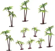 10pcs Miniature Coconut Tree Model DIY Landscape Decor for Miniature Scenes Palm Trees for Table Layout Lifelike Artificial Plant Models