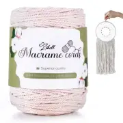 Macrame Cord 3mm x 220 Yards, 100% Natural Cotton Cord Macrame 3MM-220 Yards