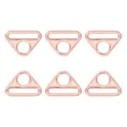 Triangle Buckle Adjuster, Triangle D Ring Adjuster Connector 0.79" Rose Gold