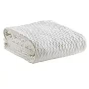 Bianca Gosford Blanket 100% Cotton Sofa/Home Bedding White Single/Double