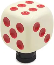 Ceramic Knob,Cabinet,Furniture Pull Handles,Door Pull,Drawer Pull Handle,White Red Dice Design Manual Gear Shift Lever Knob for Car