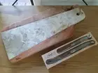 Luxury gift set-DAVIS & WADDELL Marble Cheese Board & Laguiole Cheese Knife Set