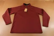 Weatherproof Mens Size Large Merlot Long Sleeve 1/4 Zip Pullover Sweatshirt NWT