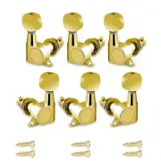 1 Set Oval Fully Enclosed Folk Guitar String Winder Tuning Keys Easy4827