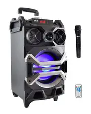 Pyle Portable Blue Bluetooth Karaoke Speaker System