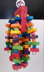 Bird suppliesParrot toys Colorful beads, colorful wooden blocks, gnawing skewers